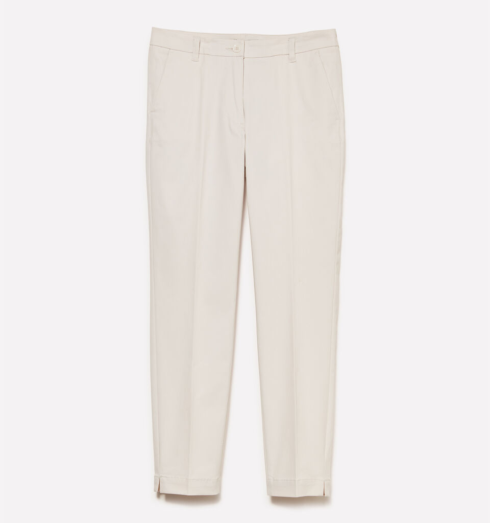 Light beige slim fit chinos - women's slim fit trousers - Beige | Sisley image number 5